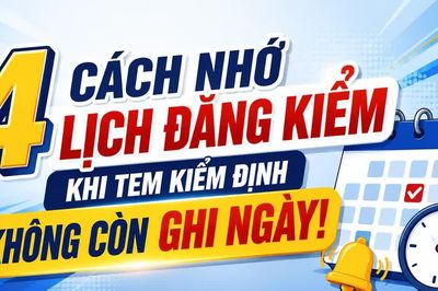 Infographic 4 cách nhớ lịch đăng kiểm khi tem kiểm định không còn ghi ngày