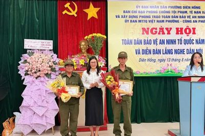 Phường Diên Hồng tổ chức điểm Ngày hội toàn dân bảo vệ an ninh Tổ quốc