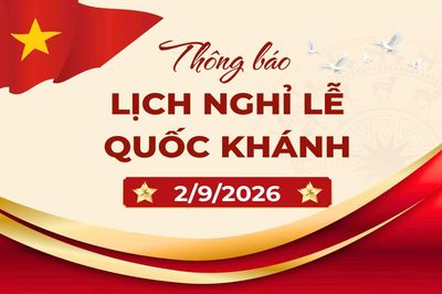 Thông báo nghỉ lễ và treo cờ Tổ quốc dịp Quốc khánh 2-9