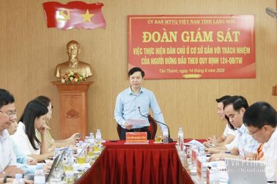 Giám sát việc thực hiện dân chủ ở cơ sở gắn với trách nhiệm của người đứng đầu tại xã Tân Thành