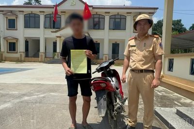 Phát hiện nam thanh niên vi phạm nhiều quy định về an toàn giao thông