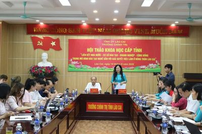 Hội thảo khoa học về liên kết trong đào tạo nghề gắn với việc làm ở nông thôn Lào Cai