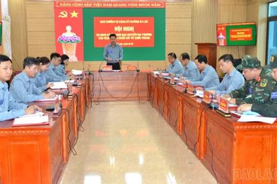 Phường Âu Lâu diễn tập tác chiến trong khu vực phòng thủ năm 2026