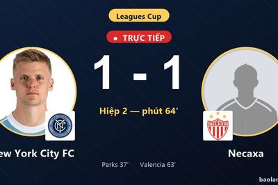 TRỰC TIẾPTrực tiếp New York City FC vs Necaxa: Necaxa gỡ hòa 1-1