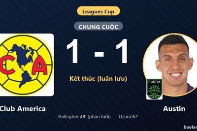 Bị Club America dẫn trước, Austin ngược dòng thắng kịch tính trên chấm luân lưu