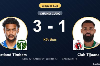 Bị Club Tijuana dẫn trước, Portland Timbers ngược dòng thắng 3-1 tại Leagues Cup