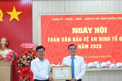 Phường Mũi Né tổ chức điểm Ngày hội toàn dân bảo vệ an ninh Tổ quốc