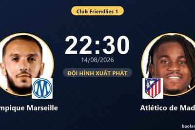 TRỰC TIẾPTrực tiếp Olympique Marseille vs Atlético de Madrid: Đội hình xuất phát