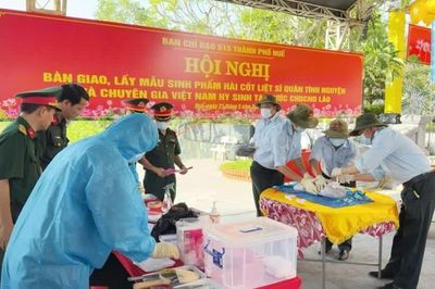 TP Huế hoàn thành sớm việc lấy mẫu hài cốt liệt sĩ tại các nghĩa trang