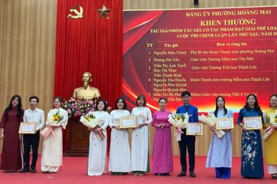Phường Hoàng Mai trao 36 giải tại cuộc thi chính luận