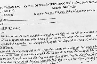 Đề Ngữ văn Thi Tốt nghiệp THPT lần 2 tại Trường chuyên Tuyên Quang nhấn mạnh an ninh văn hoá