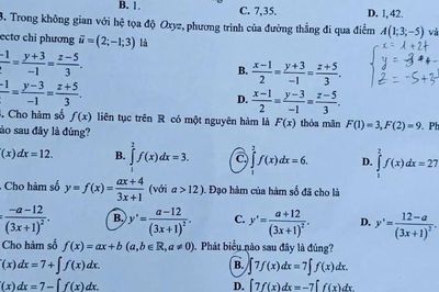 Đề Toán thi tốt nghiệp lần 2 ở Trường chuyên Tuyên Quang