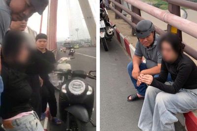 Đại úy công an vượt lan can cầu Cần Thơ, kịp thời cứu người phụ nữ định nhảy cầu