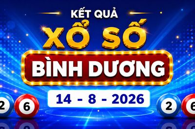 XSBD 14/8 - Kết quả xổ số Bình Dương hôm nay 14/8/2026