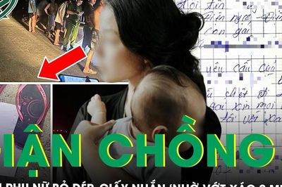 Người vợ bỏ dép, giấy nhắn 'nhờ vớt xác 2 mẹ con' trên cầu để dọa chồng
