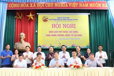 Tiếp tục bàn giao mặt bằng dự án trọng điểm quốc gia Cảng hàng không quốc tế Gia Bình