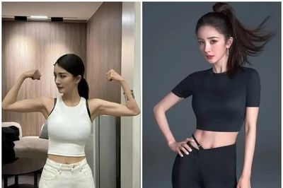 Dương Mịch 'gây sốt' với cơ bụng 'tỷ lệ Vàng'