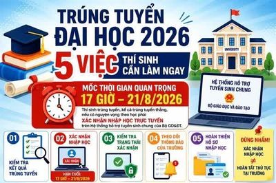 [INFOGRAPHIC] 5 việc thí sinh cần làm ngay khi trúng tuyển Đại học 2026