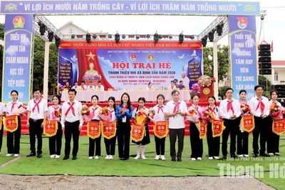 Sôi nổi hội trại hè tại các xã Định Tân, Hoằng Tiến, Biện Thượng và phường Ngọc Sơn