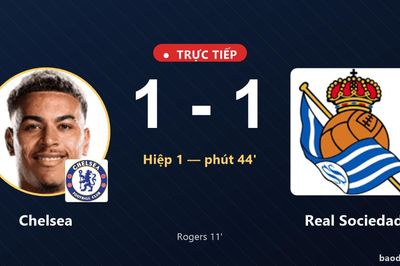 TRỰC TIẾPTrực tiếp Chelsea vs Real Sociedad: Real Sociedad gỡ hòa 1-1