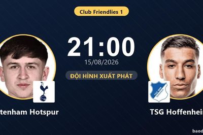 TRỰC TIẾPTrực tiếp Tottenham Hotspur vs TSG Hoffenheim: Đội hình xuất phát