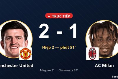 TRỰC TIẾPTrực tiếp Manchester United vs AC Milan: Manchester United vượt lên dẫn trước
