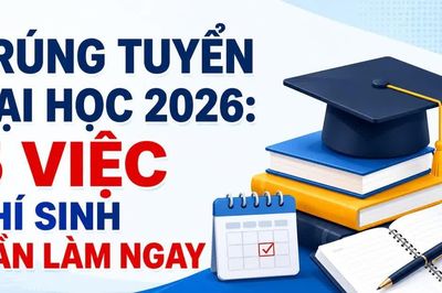 Infographic Trúng tuyển đại học 2026: 5 việc thí sinh cần làm ngay