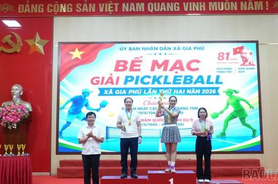 29 đôi vận động viên tranh tài tại Giải pickleball xã Gia Phú