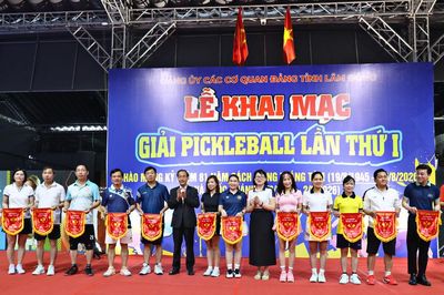 82 VĐV tranh tài tại giải Pickleball Đảng ủy Các cơ quan Đảng tỉnh Lâm Đồng lần thứ I