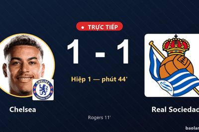 TRỰC TIẾPTrực tiếp Chelsea vs Real Sociedad: Real Sociedad gỡ hòa 1-1