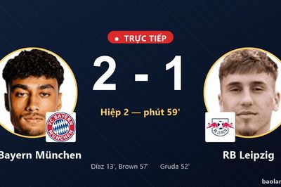 TRỰC TIẾPTrực tiếp FC Bayern München vs RB Leipzig: FC Bayern München vượt lên dẫn trước