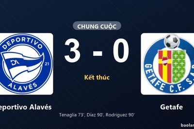 Thắng Getafe 3-0, Deportivo Alavés chiếm ngôi đầu bảng còn đối phương rơi xuống đáy
