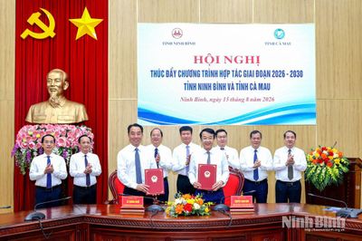 Ninh Bình - Cà Mau thúc đẩy hợp tác toàn diện, hiệu quả giai đoạn 2026-2030