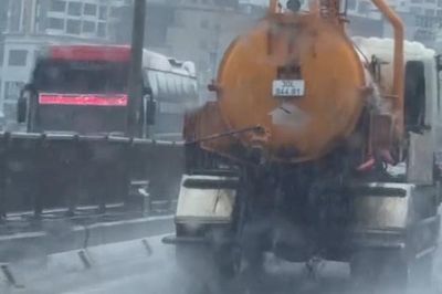 Xử phạt lái xe bồn để nước thải chảy xuống đường