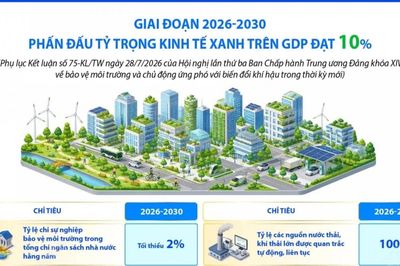 Việt Nam phấn đấu đưa kinh tế xanh lên 10% GDP trong giai đoạn 2026-2030