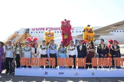 Quảng Trị đón chuyến bay đầu tiên kết nối Cam Ranh - Đồng Hới