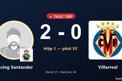 TRỰC TIẾPTrực tiếp Racing Santander vs Villarreal: Racing Santander nhân đôi cách biệt