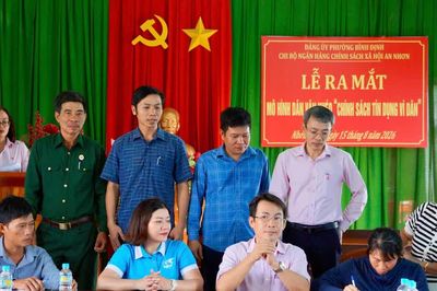 Ra mắt mô hình “Tín dụng vì dân” tại tổ dân phố Nhơn Nghĩa