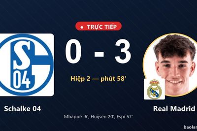 TRỰC TIẾPTrực tiếp Schalke 04 vs Real Madrid: Real Madrid nới rộng cách biệt 0-3
