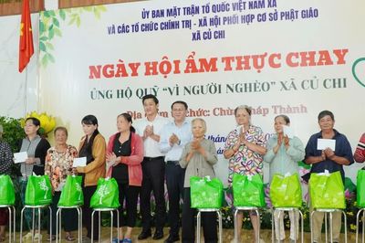 Ngày hội ẩm thực chay ủng hộ Quỹ 'Vì người nghèo' tại chùa Pháp Thành (xã Củ Chi)