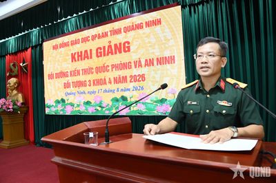 Bồi dưỡng kiến thức quốc phòng và an ninh cho cán bộ đối tượng 3 tại Quảng Ninh