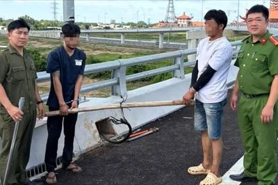 Bắt 2 đối tượng trộm dây điện trên đường dẫn cao tốc Biên Hòa - Vũng Tàu