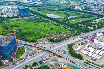 Cận cảnh công trường thi công hầm chui 6 làn xe hơn 700 tỷ tại Hà Nội