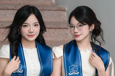 Chị em sinh đôi cùng tốt nghiệp loại Xuất sắc ngành Sư phạm, IELTS 8.0 từ lớp 11