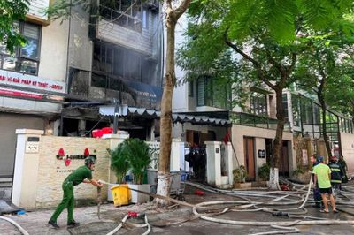 Cháy nhà liền kề ở Khu đô thị Phùng Khoang, Hà Nội