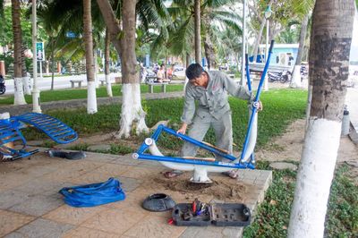 Đảm bảo chất lượng các thiết bị tập luyện thể dục dọc công viên bờ biển
