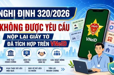 Nghị định 320/2026: Không được yêu cầu nộp lại giấy tờ đã tích hợp trên VNeID