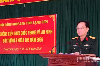 65 cán bộ đối tượng 3 tham gia bồi dưỡng kiến thức quốc phòng - an ninh