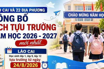 Lào Cai và 22 địa phương công bố lịch tựu trường năm học 2026 - 2027 mới nhất