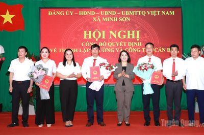 Công bố Quyết định kiểm tra, giám sát của Ban Thường vụ Tỉnh ủy đối với xã Minh Sơn